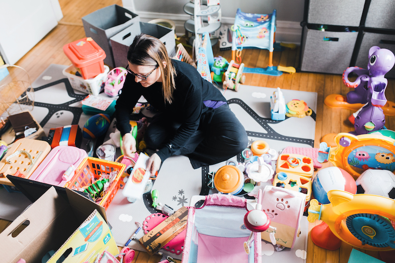 organizing kids toys with mess around The Organized Mama in playroom